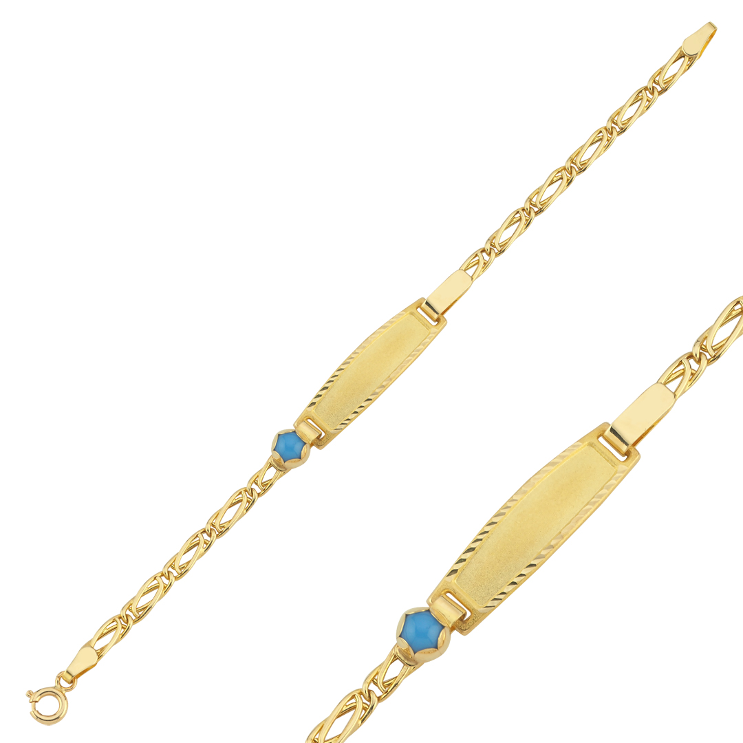 Mavi Boncuk İsim Bebek Künyesi - 1