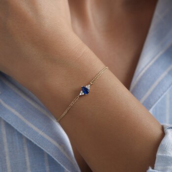 Mavi Damla Taş Bileklik - Rayna (1)