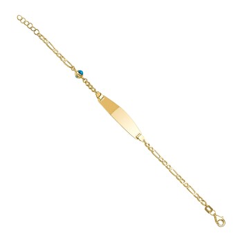 Mavi Göz Figaro Zincir Çocuk Künyesi - Melike