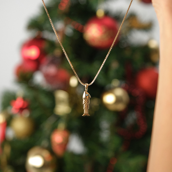 Mavi Gözlü Balık Kolye Ucu - Rayna (1)