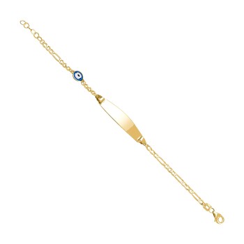 Mavi Gözlü Figaro Zincir Çocuk Künyesi - Melike