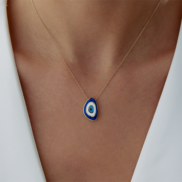 Mavi Mineli Eye Kolye - 1