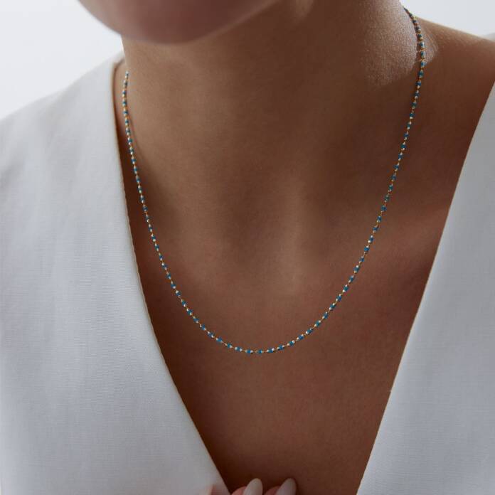 Mavi Mineli Golf Zincir - 1