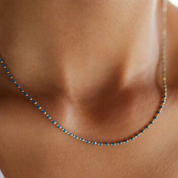 Mavi Mineli Golf Zincir - 3