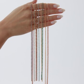 Mavi Mineli Golf Zincir - 4