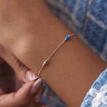 Mavi Opal Taşlı Bileklik - 3