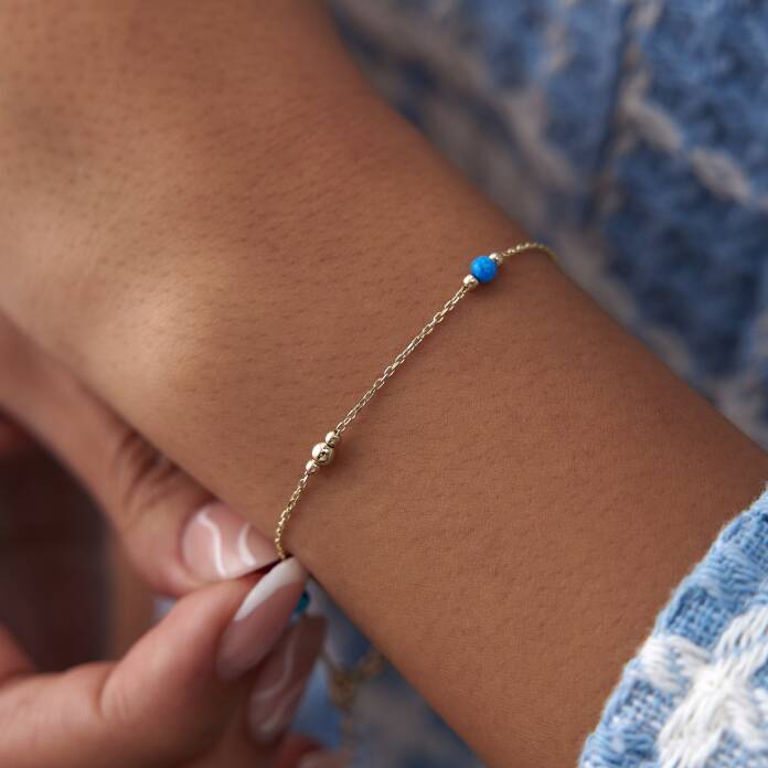 Mavi Opal Taşlı Bileklik - 3