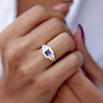 Mavi Prenses Fantezi Yüzük - Cemart