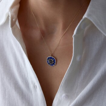 Mavi Pusula Kolye - Alen (1)