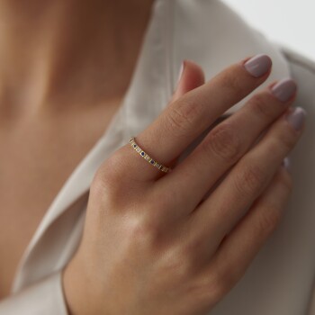 Mavi Taş Detaylı Yüzük - Alen