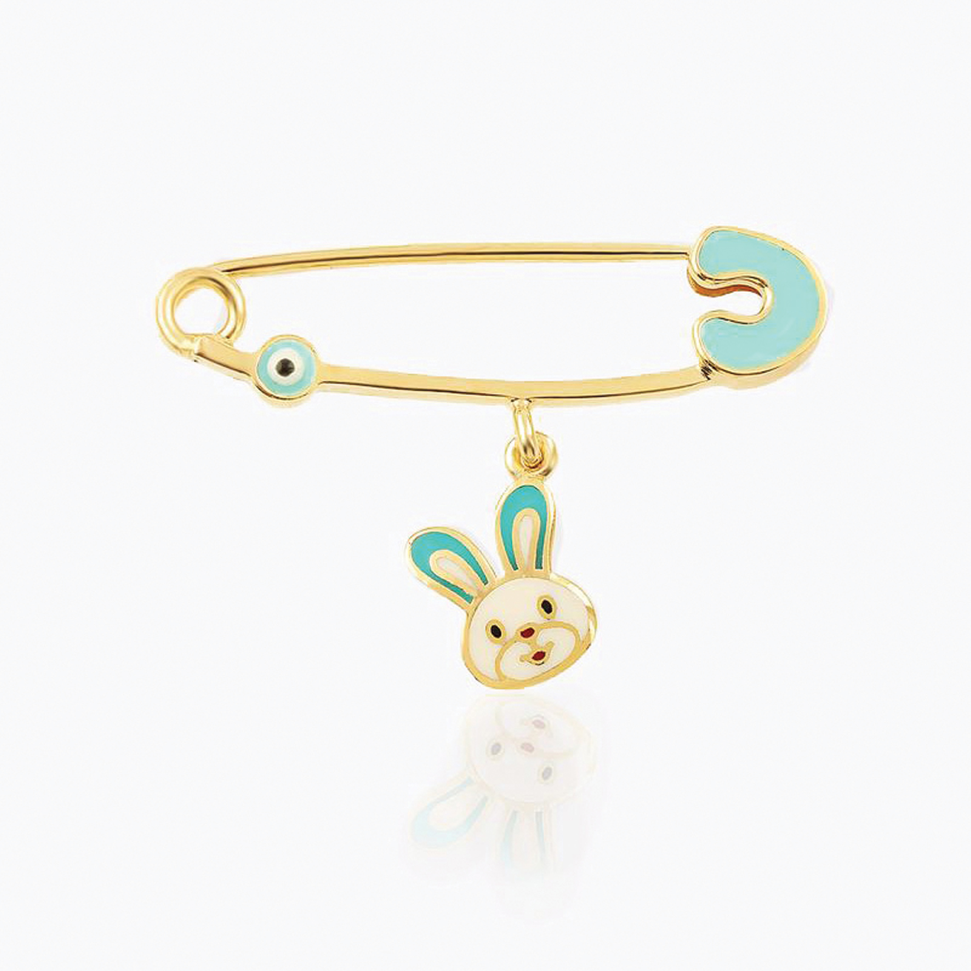 Mavi Tavşancık Bebek İğnesi - Melike