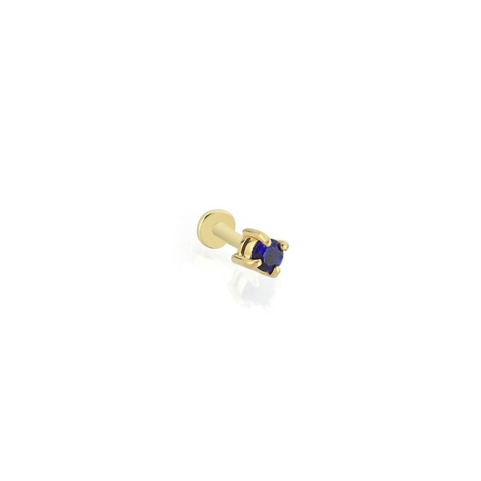 Mavi Tektaş Model Tragus Piercing - 1