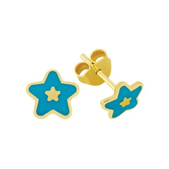 Mavi Yıldız Çocuk Küpesi - Melike