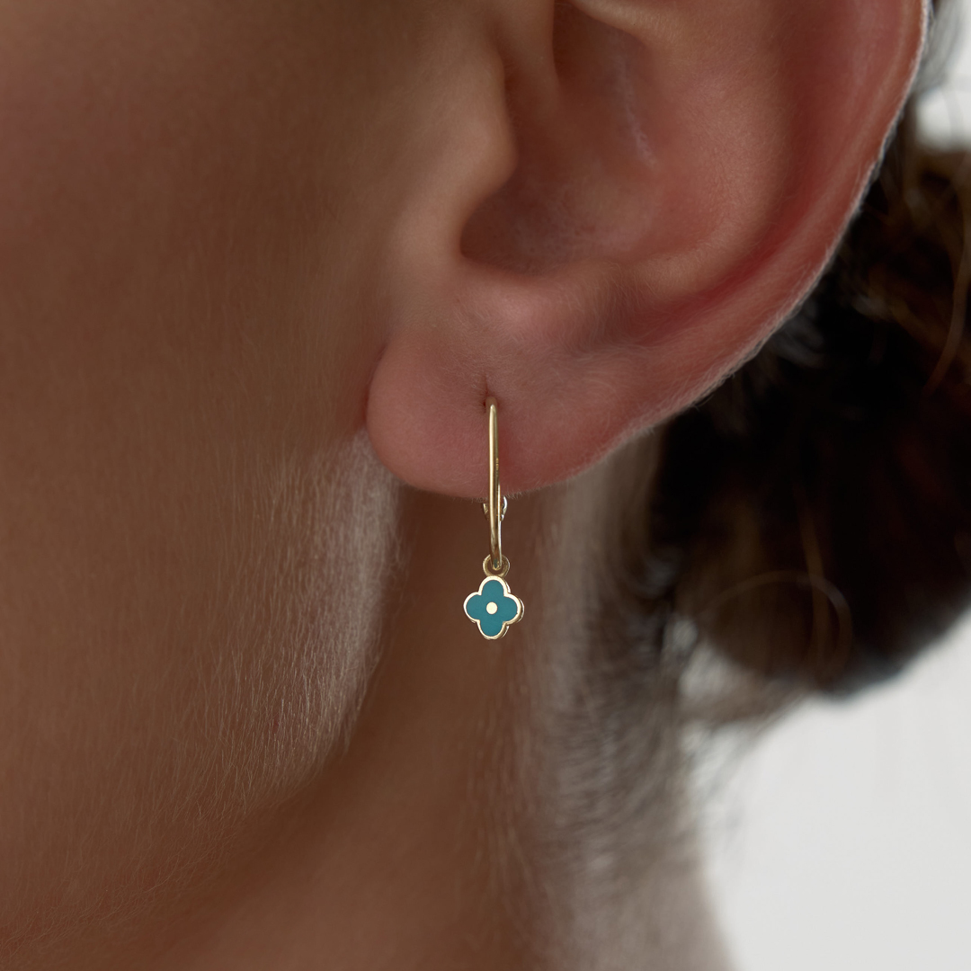 Mavi Yonca Küpe - 2