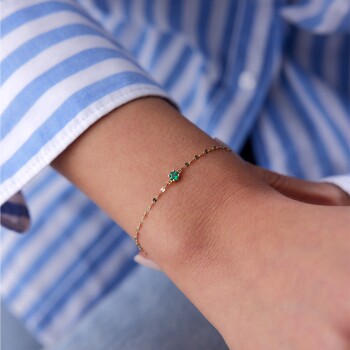 Mayıs Doğum Taşı Boomerang Bileklik - RİTİM (1)