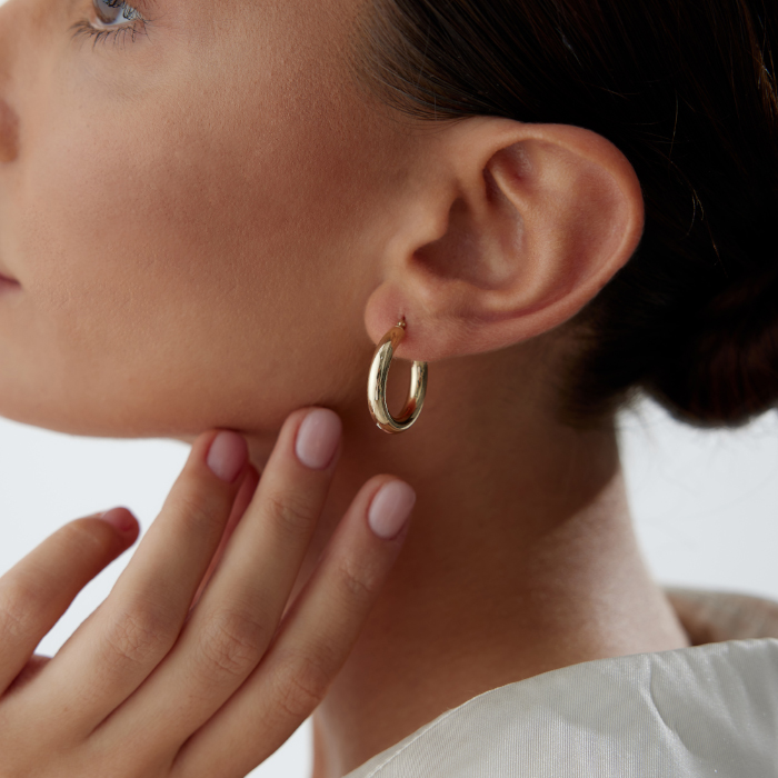 Medium 4mm Bombe Halka Küpe - Tuana (1)