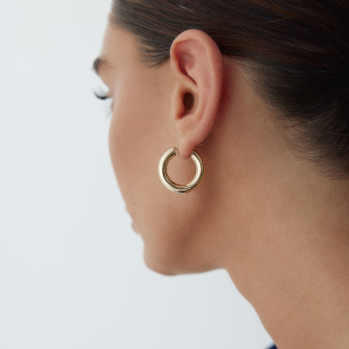 Medium 5mm Bombe Halka Küpe - Tuana