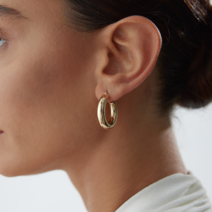 Medium 6mm Bombe Halka Küpe - Tuana (1)