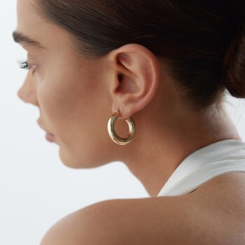 Medium 6mm Bombe Halka Küpe - Tuana