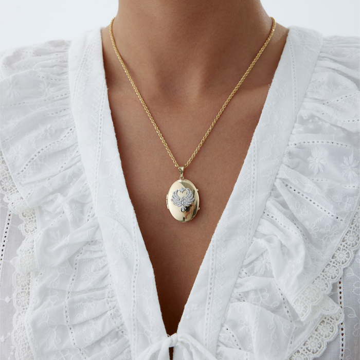 Medium Anka Kuşu Kapaklı Kolye - Tuana (1)