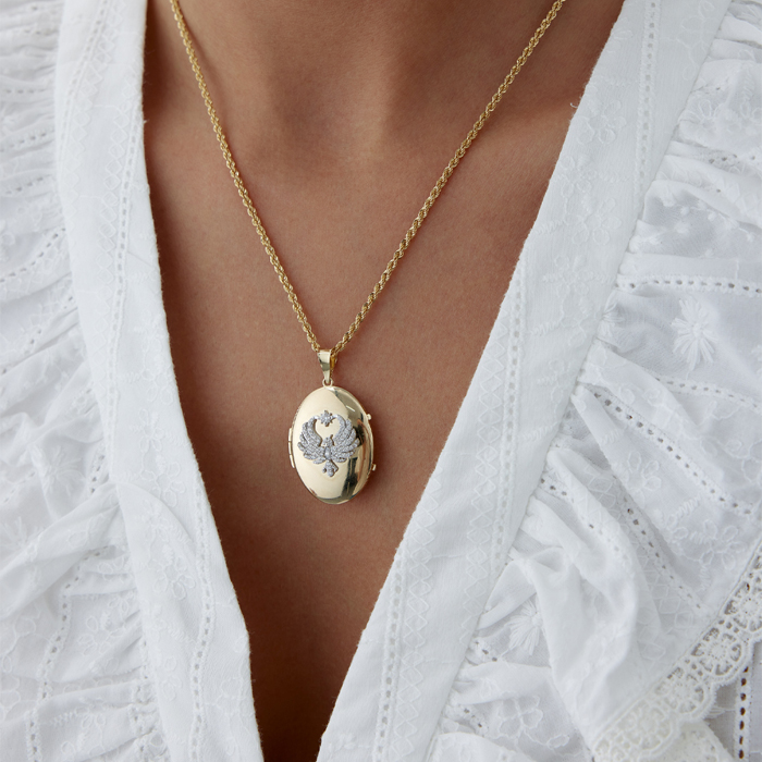 Medium Anka Kuşu Kapaklı Kolye - Tuana