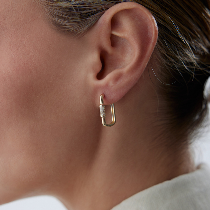 Medium Trace Ataç Küpe - 2