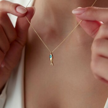 Mine Detay Balık Kolye - Rayna (1)