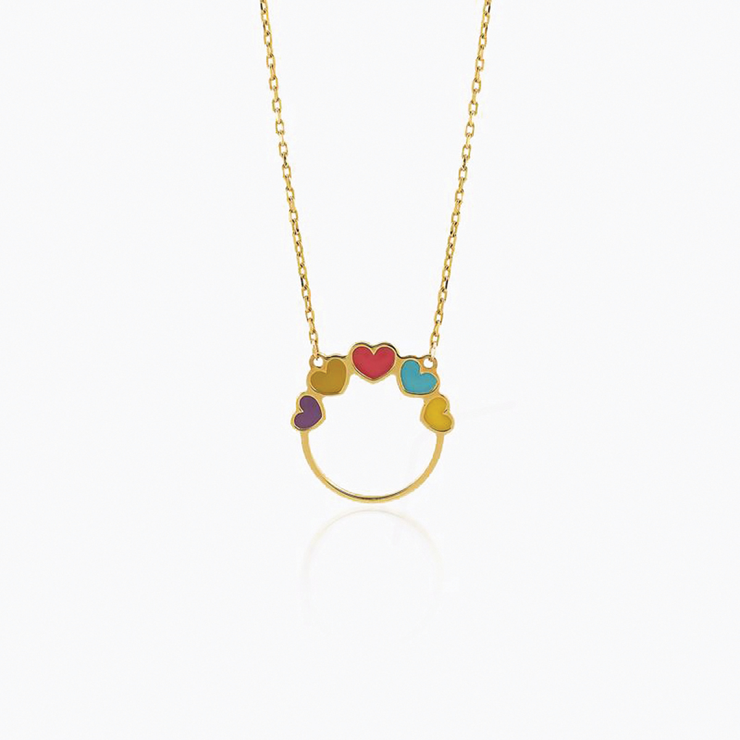 Mineli Kalpler Halka Çocuk Kolyesi - 2