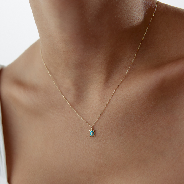 Mineli Kaplumbağa Kolye - Rayna