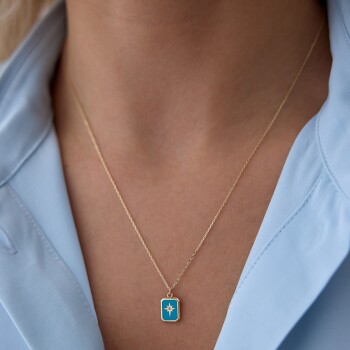 Mineli Kutup Yıldızı Kolye - Rayna