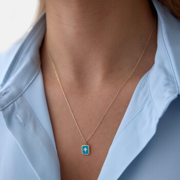 Mineli Kutup Yıldızı Kolye - Rayna (1)