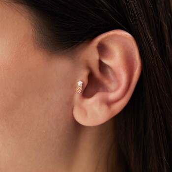 Mineli Kuyruklu Yıldız Tragus Piercing - Alen (1)