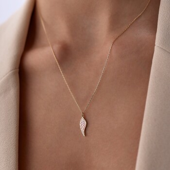 Mineli Melek Kanadı Kolye - Rayna