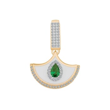Mineli Yeşil Taşlı Charm - Ema