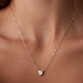 Mini Ataç Kalp Kolye - Rayna