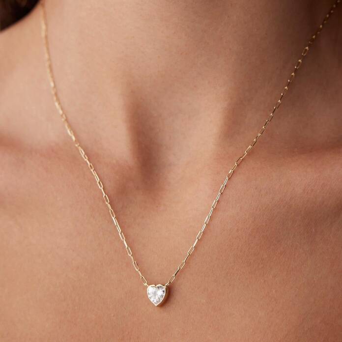 Mini Ataç Kalp Kolye - 3