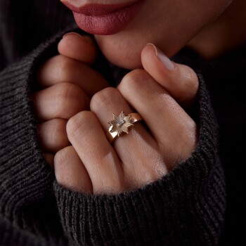 Mini Baget Güneş Yüzük - Rayna