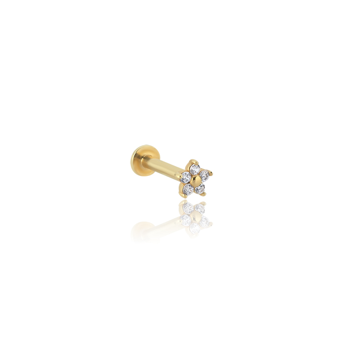 Mini Flower Tragus Piercing - SimGold