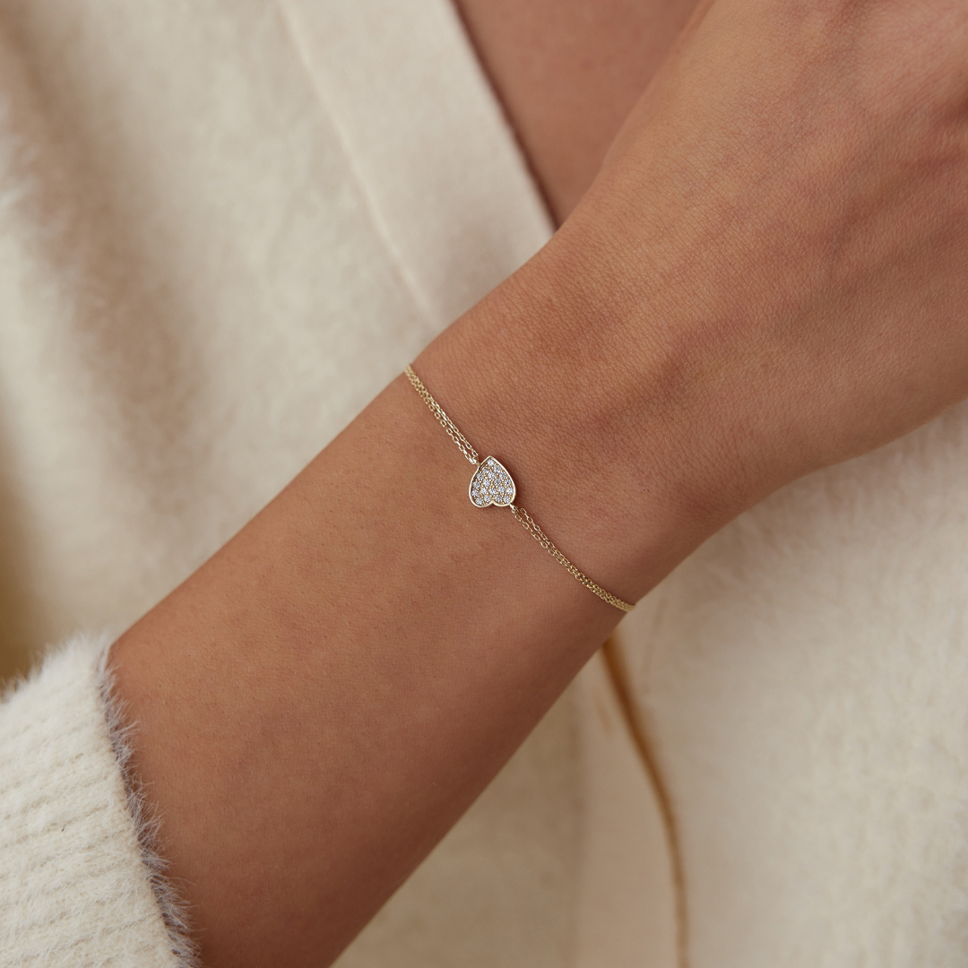 Mini Heart Stone Bileklik - 1