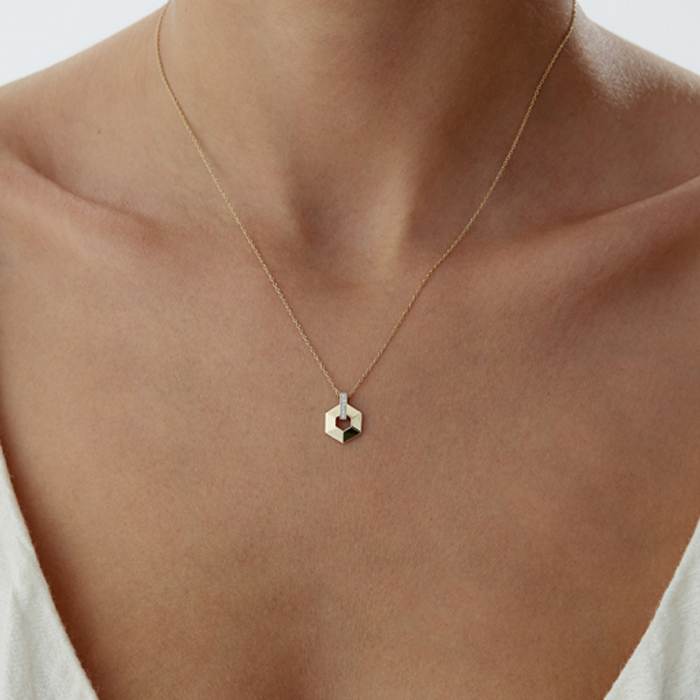 Mini Hexagon Kolye - 1