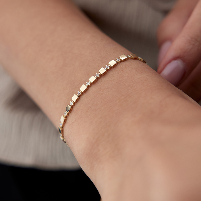 Mini Karele Su Yolu Parçalı Bileklik - Dilmener (1)