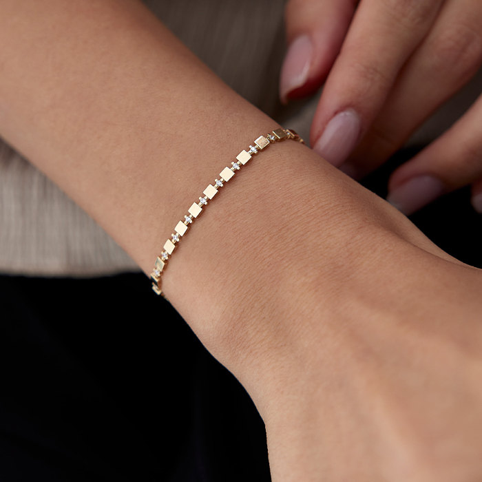 Mini Karele Su Yolu Parçalı Bileklik - Dilmener