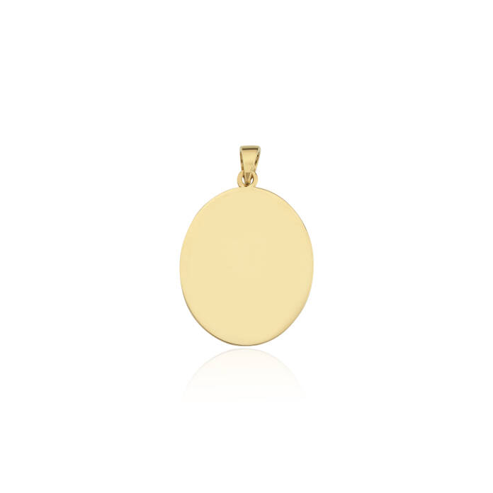 Mini Oval Plaka Kolye Ucu - 1
