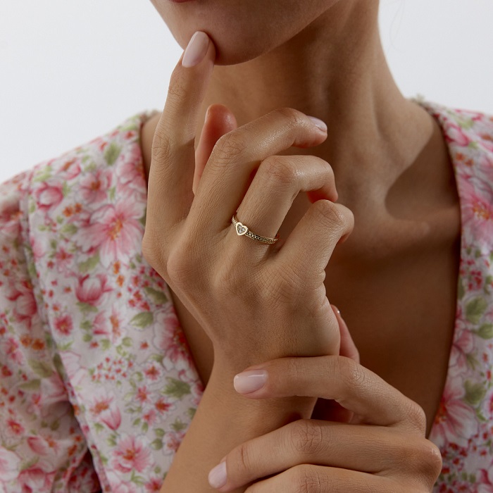 Mini Point Kalp Yüzük - Alen (1)