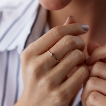 Mini Rectangle Yüzük - Rayna