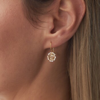 Mini Sallantılı Gül Küpe - Özer