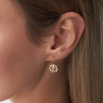 Mini Sallantılı Gül Küpe - Özer (1)