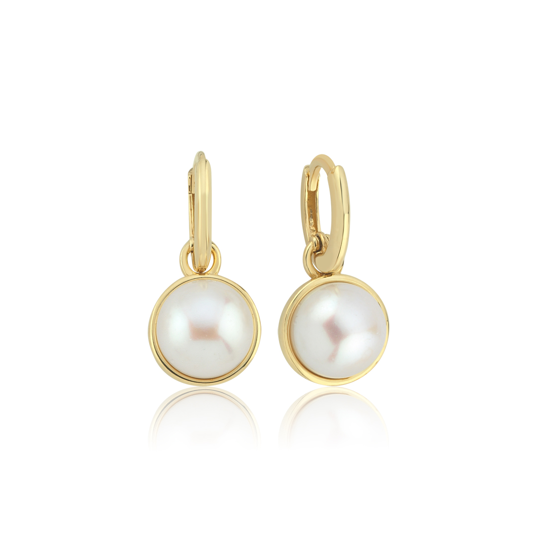 Mini Sallantılı İnci Küpe - 1