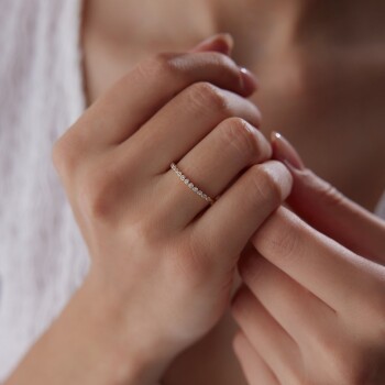 Mini Sıra Taşlı Yüzük - Alen