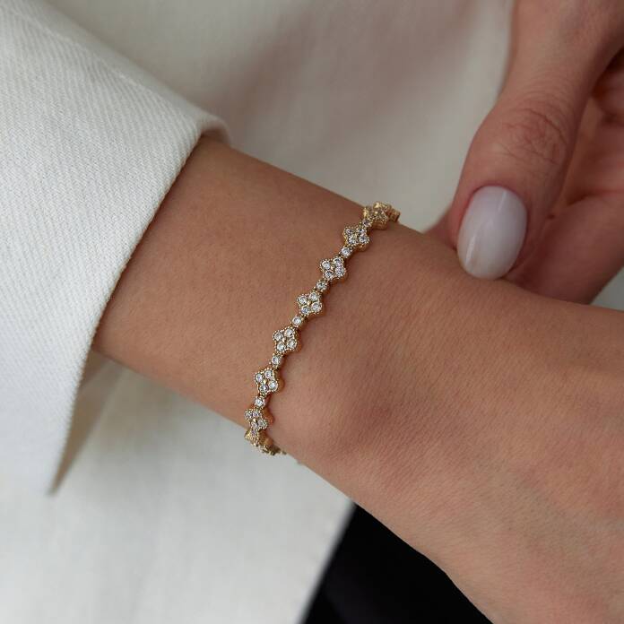 Mini Sıralı Çiçek Bileklik - 1